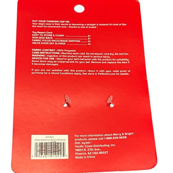 MERRY & BRIGHT Snuffle Puzzle Mat Dog Toy Penguin Holiday Christmas - Picture 4 of 8